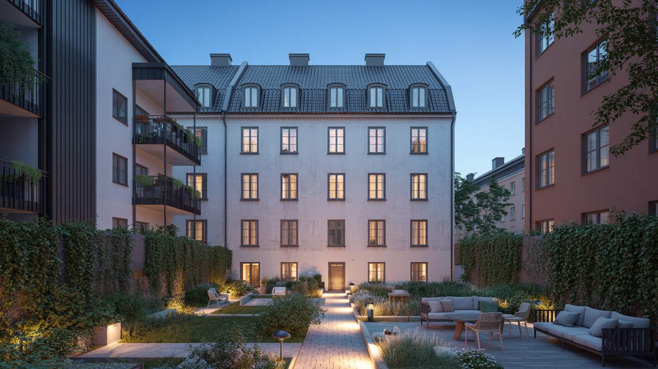 innergard renovering dusk belysning