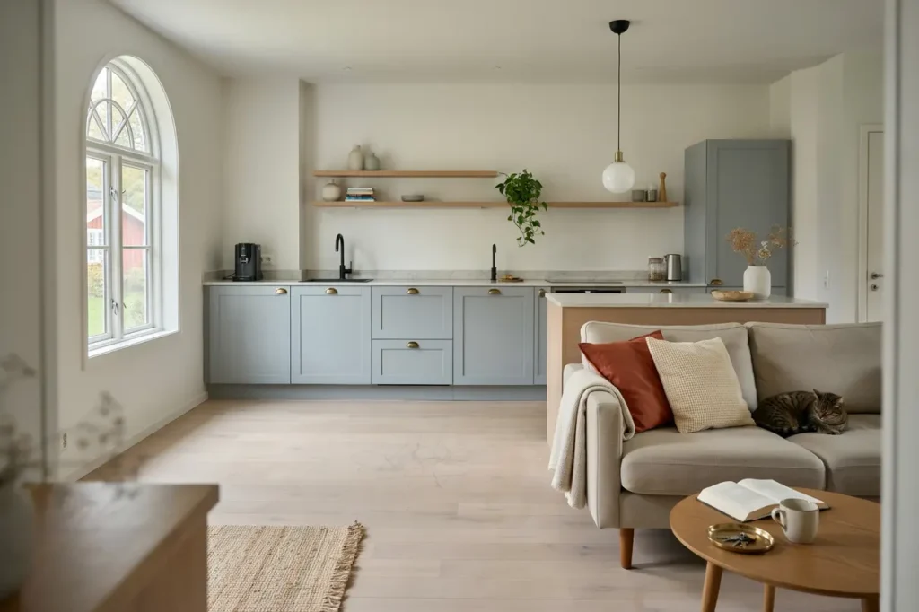 ombyggnation av k k och vardagsrum i villa i v stertorp